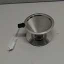 Pour Over Coffee Dripper Stainless Steel Coffee Filter Metal Cone Filter Extra Fine Wire Mesh Reusable Coffee Filter Coffee Maker (Silver, 1-2 Cups)