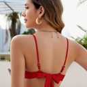 ZAFUL Womens Underwire Bikini Top Push Up Bathing Suit Tops Padded Bust Swimsuits Tops Only 2026 (Red, L)