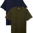 Amazon Essentials Men's Cotton Regular-Fit Short-Sleeve Crewneck T-Shirt, Pack of 2, Size M