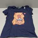 Cute Capybara Kawaii Anime Drinking Bubble Tea Lover Girls T-Shirt, M