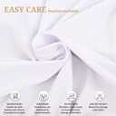 4 Packs Round Cocktail Table Skirt 32"x 43" Spandex Stretch Cocktail Tablecloth with Wavy Drapes, White Spandex Fitted High Top Table Covers for Wedding Party Birthday Banquet Bar