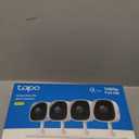 Tapo 1080P Indoor Wired Security Camera Works as a Baby & Pet Monitor, Motion Detection, 2Way Audio, Siren, Night Vision, Subscription Free Local or Optional Cloud, Works with Alexa, C100(4Pack)