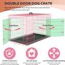 BestPet 30 Inch Dog Crates for Small Medium Dogs Folding Metal Wire Crates Dog Kennels Outdoor and Indoor Pet Dog Cage Crate with Double-Door,Divider Panel, Removable Tray and Handle,Pink