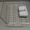 HOME ESSENTIALS Dish Drainer - Chrome, 12.4" x 13.8"