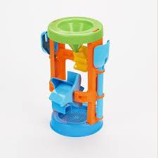 Play Day Kids’ Sand & Water Wheel Tower with Shovel & Rake – Beach Sand Water Toy