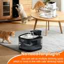 Cordless Cat Water Fountain, 5000mah Battery Operated Pet Water Fountain, 108oz/3.2L Automatic Dog Water Fountains for Cats Dog Indoor Outdoor (Large)
