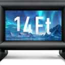 14Ft Outdoor Inflatable Movie Projector Screen with Built-in Fan Supports Front and Rear Projection, Blow Up Movie Screen for Party, Easy to Set Up