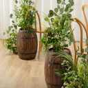 Ling's moment Free-Standing Wedding Aisle Runner Flowers, White Green, 4pcs