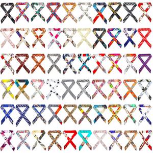 Handepo 60 Pcs Women Handbag Head Scarf for Women Hair Purse Scarf Handle Ribbon Satin Head Neckerchief Silk Headband Charm for Decoration