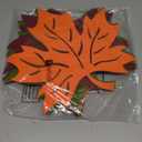 Tatuo 8 Pcs Thanksgiving Maple Leaf Placemats Thanksgiving Harvest Maple Leaf Shaped Placemats Felt Non-Slip Table Mats Coasters for Autumn Fall Home Dinner Table Decor(12.8 x 12.8 Inch)