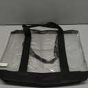 Handy Laundry Clear Tote Bag - Zipper Closure, Long Shoulder Strap, Fabric Trimming