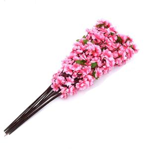 Artificial Flowers Peach Blossom Branches Cherry Blossom Stems Wedding Home Table Centerpieces Decorations