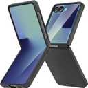 Ruky for Z Flip 7 Case, Full Body Cover Anti-Scratches Shockproof Hard PC Ultra-Thin, Support Wireless Charging Protective Phone Cover for Samsung Galaxy Z Flip 7, Black