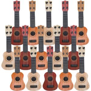 15 Pcs Kids Toy Guitar 10 Inch Mini Classical Ukulele Guitar Toy Beginner Rhyme Developmental Musical Instrument Toddlers Ukulele Guitar Cute Guitar Toy for Toddler Educational Toy Supplies
