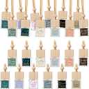Funnymoom 12 Pack Mothers Day Church Gifts Bulk Christian Empty Hanging Car Diffuser Bottles Jesus Essential Oil Air Fresheners Christian Gifts for Women Mom Religious Party Favors (Square)