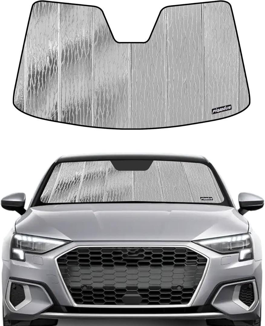 Pigenius Windshield Sun Shade for Audi A3/A3 Quattro/RS3/S3 2022-2026 Front Window Sunshade - AstraGuard