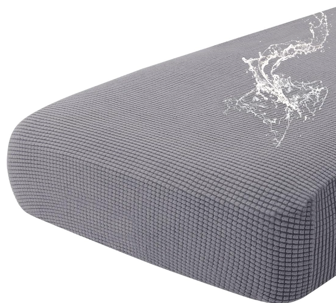 Waterproof Couch Cushion Covers for Pets, Non Slip Sofa Seat Cover for Dogs Washable, Soft Thick Stretch Jacquard Fabric, Sofa Slipcovers with Elastic Bottom, Size 30 x 16"