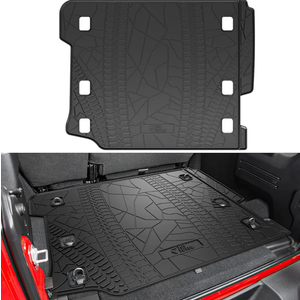 JOYTUTUS Cargo Mat fits 2018-2025 Wrangler JL 4X4 with OEM Subwoofer, All-Weather Guard Trunk Mat Cargo Liners Heavy Duty Waterproof Odorless Durable for Wrangler JL 2018-2025 4 Door - NOT FIT 4XE