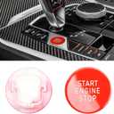 Jaronx Compatible with BMW Sports Red Start Stop Button 2018-2025, Engine Ignition Push Start Button Cover for BMW 1' F40/2' F44/3' G20 G21/4' G22 G23/8' G14 G15 G16/X5 G05/X6 G06/X7 G07/Z4 G29 Series