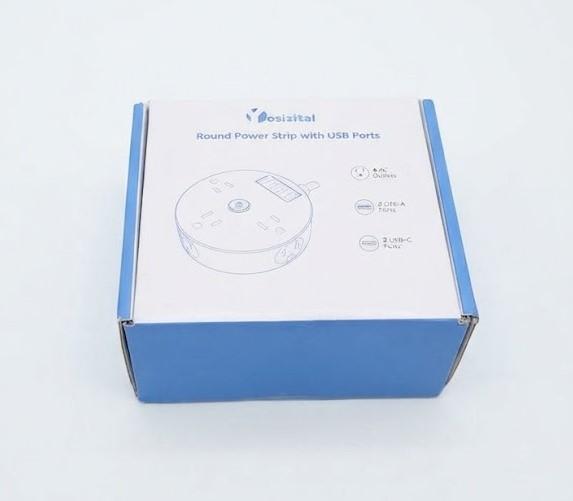 Round Power Strip with USB Ports