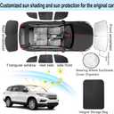 TINGLU Window Shades for Honda Pilot 2016-2026 EX-L Special Edition Elite Black Edition Touring Accessories Car Side Full Windows Rear Windshield Sun Shade Camping Sun UV Rays Privacy Protection 8PCS