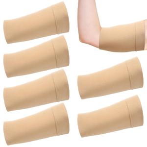 6 Pcs PICC Line Sleeve Cover PICC Line Shower Cover Fashionable Breathable Upper Arm Sleeves for Women Men(Small,Light Neutral Color)