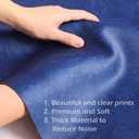 Mahjong Mat, Mahjong Table Mat with Prints & Extra Dice, for Poker, Card, Mahjong, Dominoes Games (Blue, 35 inches)