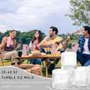 Ice Cube Tray for Stanley Cup,Ybenlld Silicone Ice Cube Molds,20oz 30oz 40oz Tumbler Cup, Ice Cube Trays with Lids,Fit for Drinks,Coffee,Whiskey,Cocktails And More (Gray)