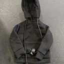 Black Hoodie With Drawstring For Doll (8in x4in)