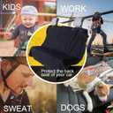 Back Seat Cover for Car Trucks Van SUV,Waterproof Rear Bench Towel Seat Covers for Dogs and Kids,Automotive Backseat Protector (Black)