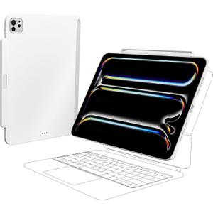 SwitchEasy CoverBuddy Lite for 2024 iPad Pro 11" - Case Compatible with Magic Keyboard for iPad Pro (M4), with Apple Pencil Pro Pencil Holder - White