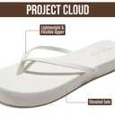Project Cloud Platform Sandals Women Memory Foam Flip Flops (ELEVATION, White, 7.5M)