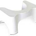 Squatty Potty Simple Curve Bathroom Toilet Stool 7" White