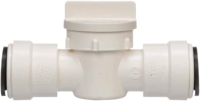 Watts 3539-10 AquaLock Plastic Series, 1/2" CTS x 1/2" CTS Off-White Lead-Free Polysulfone Type 39 Straight In-line Valve, O-Ring, Quick Push-to-Connect Design, Tool-Free Installation