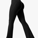 Gefyvcf Womens High Waisted Stretchy Mini Flare Leggings Buttery Soft Yoga Pants Tummy Control Workout Pant 2XL