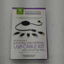 Emerge Tech ReTrak ETPRU6M Universal USB Extension Retractable Cord, Black, 6 feet