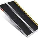 VNN Portable Wheelchair Ramp 5FT, Non-Slip Aluminum Folding Handicap Ramp, Door Threshold Wheelchair Ramps for Home, Wheel Chair Ramp for Home Steps (5FT (Usable height 5-15 inch))