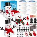 AWHETIE 6 Pack Stocking Stuffers for Kids, Christmas Crafts for Kids Build a Snowman Kit, Snowman Crafts Modeling Clay for Christmas Stocking Stuffers Gifts Activities Boys Girls