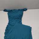 KUTUMAI Off The Shoulder Maxi Long Dress Corset Ruched Bodycon Formal Wedding Guest Dresses for Women, XS