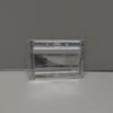 Happy Trees Badge Holder Horizontal ID Card Protector, Name Tag Badge Holders with Resealable Zip, Clear PVC Plastic Sleeves, Pass Case Credential Pouch for Office, School (50 Pack)