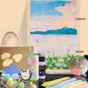 Fantastory Pastel Acrylic Paint Set, 24 x 2oz Creamy Pastel Colors +12 Brushes, Exceptional Coverage, Craft Painting Kit, for Canvas/Rock/Ceramic/Model/Wood,Painters,Instructors. [Professional Series]