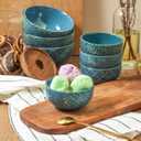 Sureasy Ceramic Ice Cream Bowls Set of 4-12 oz Blue Small Dessert Bowls for Kitchen, Perfect for Rice, Fruit, and Sauce, Microwave & Dishwasher Safe