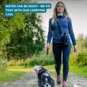 Dog Water Bottle Insulated Dog Travel Water Bottle Stainless Steel Pet Water Bottle Dispenser Portable Food and Water Bowl for Dogs with Carrying Case for Walking Dog Travel Kit (Green Blue, 32 oz)