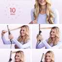 LANDOT Automatic Rotating Curling Iron: Easy-to-Use Ceramic Curling Wand 1 inch for Salon-Worthy Curls & Waves - Quick Heat & Adjustable Temp for All Hair Types