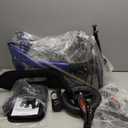 Walkers for Seniors with Seat, Foldable Rollator Walker, Reinforced Aluminum Frame, 10" Big Rubber Wheels for All Terrain, Built-in Cable, Lightweight Rolling Walker, Blue