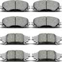 Front Rear Ceramic Brake Pads Replacement For 2012-2017 Toyota Prius V