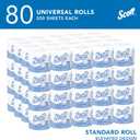 Scott Professional Standard Roll Toilet Paper, Bulk (04460), 2-Ply, Elevated Design, White, Individually Wrapped (80 Rolls of 550 Sheets, 44,000 Sheet Total)