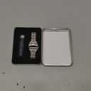 Slim bling Bands Compatible with Google Pixel Watch 4/3 45mm 41mm Watch 2 Watch1 Replacement Wristband Women (Silver with Rose Gold)