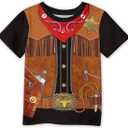 Unisex Kids Halloween Funny Short Sleeve Tee Shirt Cute Print Top  Years (Black & Red, M)