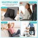 Lumbar Support Pillow, Memory Foam Lumbar Pillow for Lower Back Pain Relief, Back Support Pillow for Office Chair, Car Seat - Black